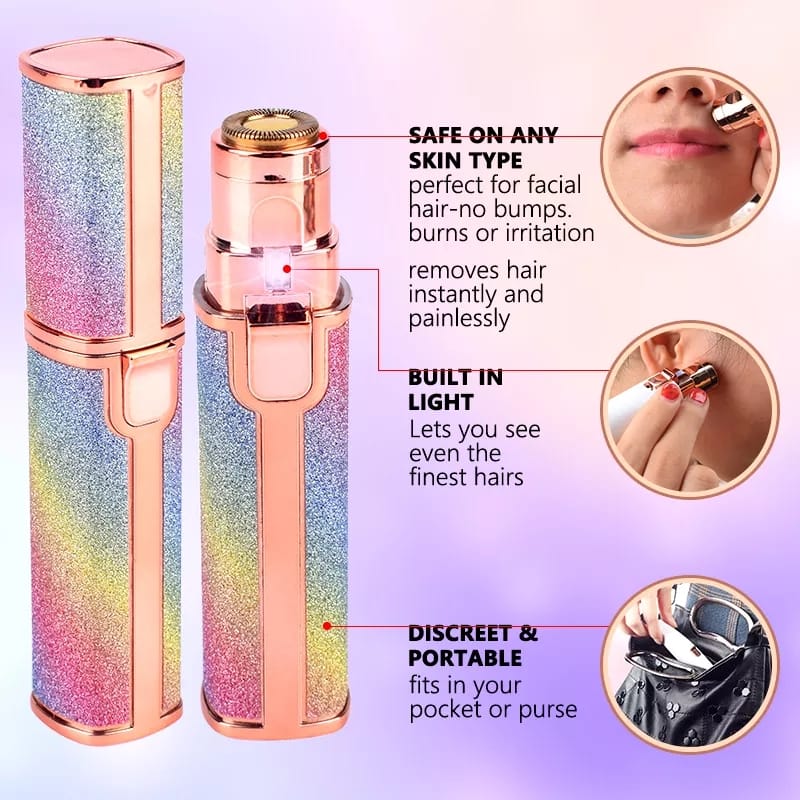 2 in 1 Rechargeable Eyebrow Trimmer - Painless Precision Hair Remover